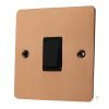 Slim Polished Copper Intermediate Light Switch - Click to see large image