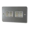Slim Dark Pewter Light Switch - Click to see large image