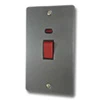 Slim Dark Pewter Cooker (45 Amp Double Pole) Switch - Click to see large image