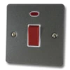 Slim Dark Pewter Cooker (45 Amp Double Pole) Switch - Click to see large image