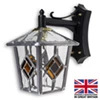 Stow - Amber Outdoor Leaded Lantern | Porch Light