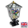 Tetbury Pedestal - Multi Coloured Outdoor Leaded Pedestal | Post Light
