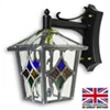 Kemble - Multi Coloured Outdoor Leaded Lantern | Porch Light
