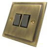 Victoria Antique Brass Light Switch - Click to see large image