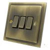 Victoria Antique Brass Light Switch - Click to see large image