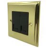 Victoria Polished Brass Telephone Master Socket - Click to see large image