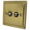 Victoria Polished Brass Satellite Socket (F Connector) - Click to see large image