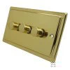 Victoria Polished Brass Intelligent Dimmer - Click to see large image