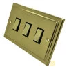 Victoria Polished Brass Light Switch - Click to see large image
