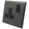 Style Silk Bronze Switched Plug Socket - Click to see large image