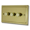 Victoria Classic Polished Brass Intelligent Dimmer - Click to see large image