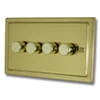 Victoria Classic Polished Brass Intelligent Dimmer - Click to see large image