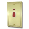 Victoria Classic Polished Brass Cooker (45 Amp Double Pole) Switch - Click to see large image