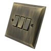 Grande Antique Brass Light Switch - Click to see large image