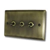 Grande Antique Brass Toggle (Dolly) Switch - Click to see large image
