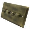Grande Antique Brass Push Light Switch - Click to see large image