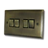 Grande Antique Brass Light Switch - Click to see large image