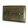 Grande Antique Brass Toggle (Dolly) Switch - Click to see large image