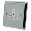 Grande Polished Chrome Round Pin Unswitched Socket (For Lighting) - Click to see large image
