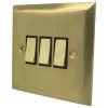 Grande Satin Brass Light Switch - Click to see large image