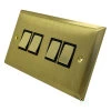 Grande Satin Brass Light Switch - Click to see large image
