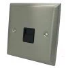 Grande Satin Stainless Telephone Extension Socket - Click to see large image