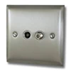 Grande Satin Stainless TV and SKY Socket - Click to see large image