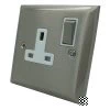 Grande Satin Stainless Switched Plug Socket - Click to see large image