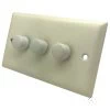 Grande White LED Dimmer and Push Light Switch Combination - Click to see large image