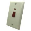Grande White Cooker (45 Amp Double Pole) Switch - Click to see large image