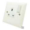 Grande White Switched Plug Socket - Click to see large image