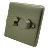 Ensemble Brushed Steel Push Light Switch - Click to see large image