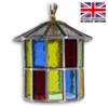 Winchcombe Pendant - Multi Coloured Outdoor Leaded Pendant Light | Hanging Porch Light