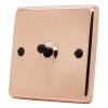 Timeless Classic Polished Copper Intermediate Toggle (Dolly) Switch - Click to see large image