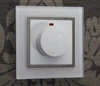 RetroTouch Crystal White Glass with Chrome Trim Rotary Dimmer - Click to see large image