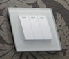 RetroTouch Crystal White Glass with Chrome Trim Light Switch - Click to see large image