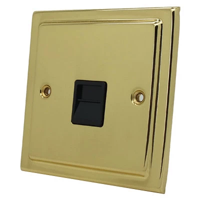 Victoria Polished Brass Telephone Extension Socket