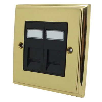 Style Polished Brass Telephone Extension Socket