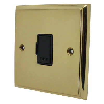 Style Polished Brass Unswitched Fused Spur