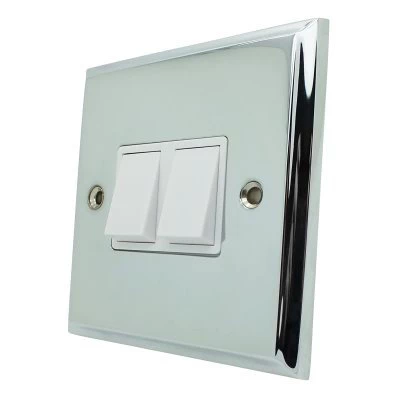 Style Polished Chrome Intermediate Switch and Light Switch Combination