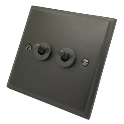 Style Silk Bronze Intermediate Toggle Switch and Toggle Switch Combination