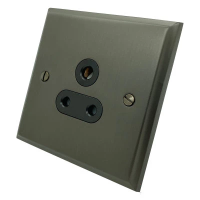 Style Silk Bronze Round Pin Unswitched Socket (For Lighting)
