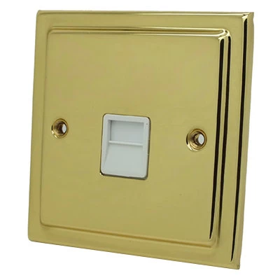 Victoria Classic Polished Brass Telephone Extension Socket