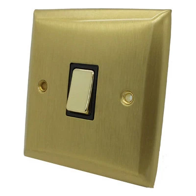 Grande Satin Brass Round Pin Unswitched Socket (For Lighting)