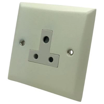 Grande White Round Pin Unswitched Socket (For Lighting)