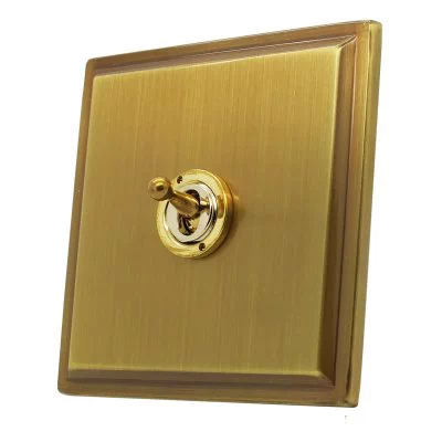 Art Deco Antique Brass Button Dimmer