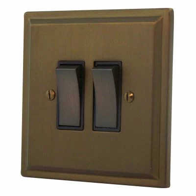 Art Deco Bronze Antique Plug Socket with USB Charging