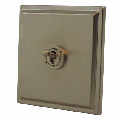 Art Deco Satin Nickel Retractive Switch