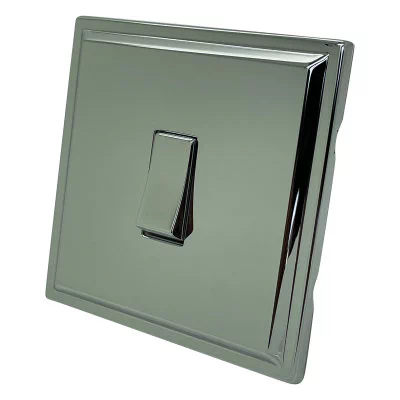 Art Deco Screwless Polished Chrome Light Switch