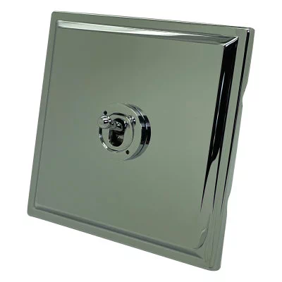 Art Deco Screwless Polished Chrome TV, FM and SKY Socket